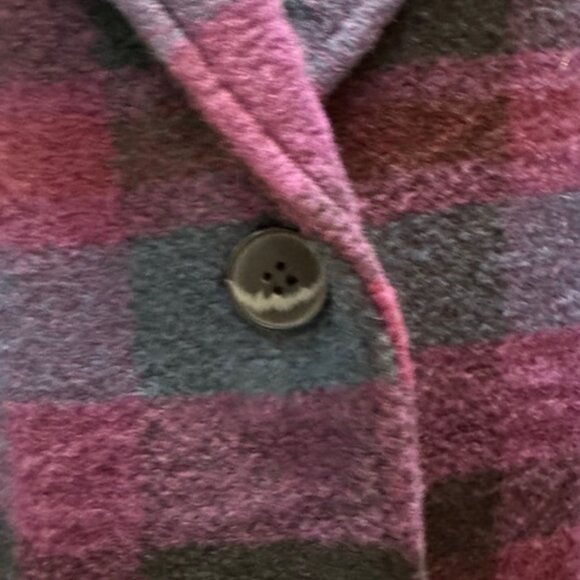 Nicole Miller Plaid Coat Sz XL - Picture 4 of 8